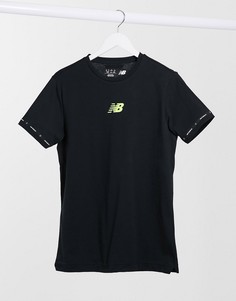 Черная футболка с графическим логотипом New Balance Football-Черный