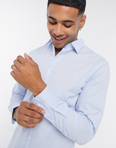 Зауженная рубашка из поплина Jack & Jones-Синий