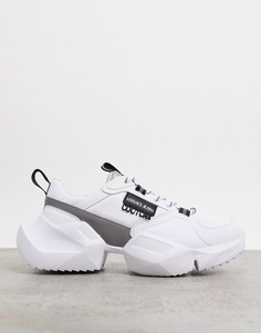 Белые кроссовки на массивной подошве Versace Jeans Couture-Белый