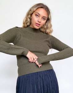 Джемпер с погонами Brave Soul-Зеленый