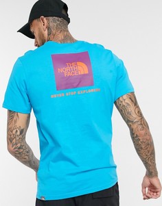 Разноцветная футболка The North Face Red Box синяя-Синий