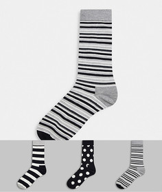 3 пары носков в подарочной упаковке HS By Happy Socks-Черный