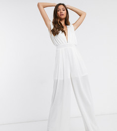 Эксклюзивный кремовый комбинезон с отделкой на плечах Ei8th Hour