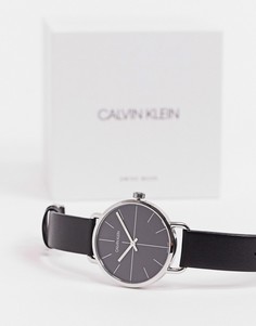 Часы с черным циферблатом Calvin Klein-Черный