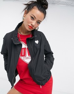 Черный бомбер с логотипом Love Moschino