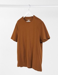 Коричневая футболка с круглым вырезом New Look-Коричневый