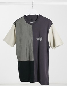Футболка с цветными сегментами River Island-Серый