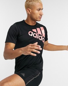 Черная футболка с логотипом adidas Training-Черный