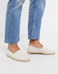 Бежевые эспадрильи ASOS DESIGN-Светло-бежевый