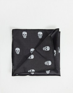 Платок для нагрудного кармана с черепом Bolongaro Trevor-Черный