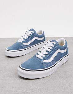 Бело-голубые кроссовки Vans UA Old School-Синий
