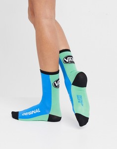 Двухцветные носки с логотипом Vans-Зеленый