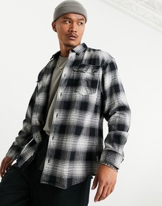 Черно-белая клетчатая рубашка навыпуск Jack & Jones Core-Черный