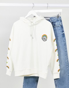 Худи белого цвета Quiksilver Boxy-Белый