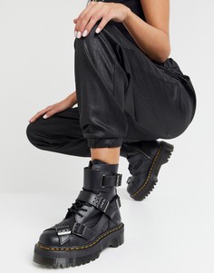 Черные ботинки на массивной платформе и с ремешками на пряжке Dr Martens Jadon-Черный