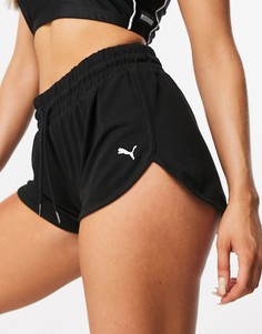 Черные хлопковые шорты Puma-Черный
