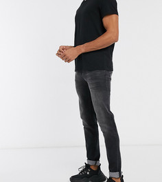 Выбеленные черные джинсы скинни ASOS DESIGN Tall-Черный