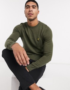 Хлопковый джемпер с добавлением мериносовой шерсти Lyle & Scott-Зеленый