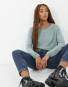 Зеленый джемпер с круглым вырезом Vero Moda