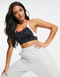 Бюстгальтер с круглым вырезом и звездным принтом ASOS 4505-Мульти