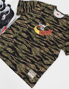 Oversized-футболка с тигровым камуфляжным принтом Mitchell & Ness NBA Houston Rockets-Мульти
