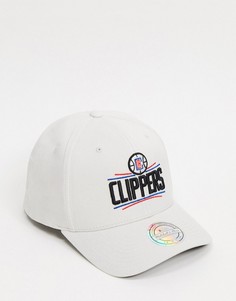 Белая бейсболка Mitchell & Ness NBA LA Clippers Washout 110-Белый