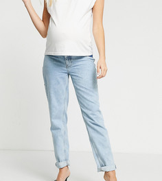 Светлые джинсы в винтажном стиле ASOS DESIGN Maternity-Синий