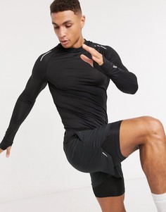 Лонгслив для бега с капюшоном ASOS 4505 icon muscle-Черный