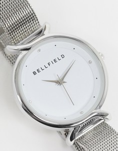 Серебристые часы с сетчатым ремешком Bellfield-Серебряный