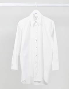 Белая поплиновая рубашка с открытой спиной River Island-Белый