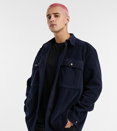 Темно-синяя рубашка из искусственной шерсти Reclaimed Vintage Inspired-Зеленый