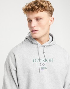 Серый худи серого цвета с принтом «Division» New Look