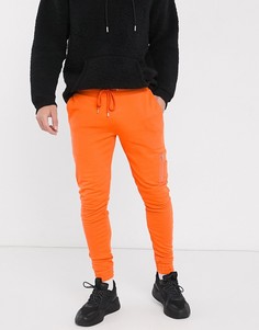 Джоггеры скинни с карманом MA1 от ASOS DESIGN-Красный