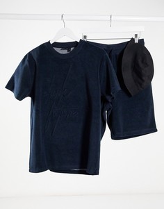 Пижама из махровой ткани ASOS Dark Future-Темно-синий