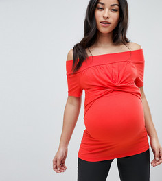 Топ с открытыми плечами ASOS DESIGN Maternity-Красный