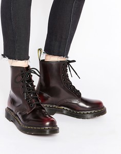 Вишневые ботинки с 8 люверсами Dr Martens 1460 Arcadia-Красный