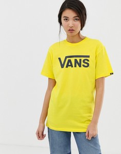 Классическая ярко-желтая футболка с логотипом Vans-Желтый