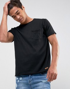 Базовая футболка с необработанными краями Brave Soul-Черный