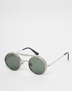 Круглые солнцезащитные очки Spitfire-Серебряный