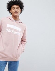 Oversize-худи розового цвета Dr Denim Ace-Розовый