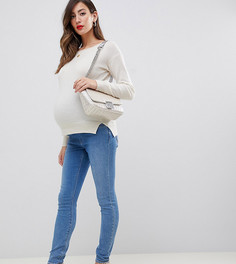 Джинсы скинни с завышенной талией и посадкой над животом ASOS DESIGN Maternity Ridley-Синий