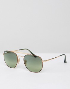 Солнцезащитные очки-авиаторы Ray-Ban 0RB3648-Золотой