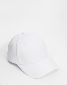 Белая парусиновая бейсболка ASOS DESIGN-Белый