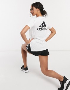 Футболка белого/черного цвета adidas Go-To-Черный