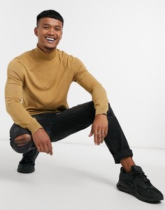 Бежевая водолазка Bershka-Бежевый