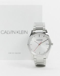 Часы с серебристым циферблатом Calvin Klein-Серебряный