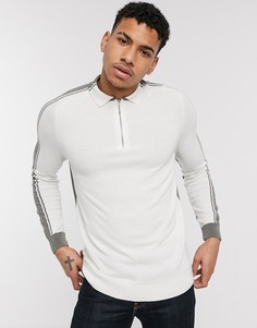 Поло с фактурной отделкой River Island-Бежевый