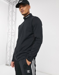 Черная водолазка с логотипом adidas Originals-Черный