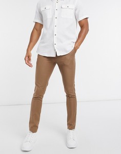 Бежевые облегающие брюки New Look-Светло-коричневый