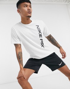 Белая футболка с логотипом Nike Pro Training-Белый